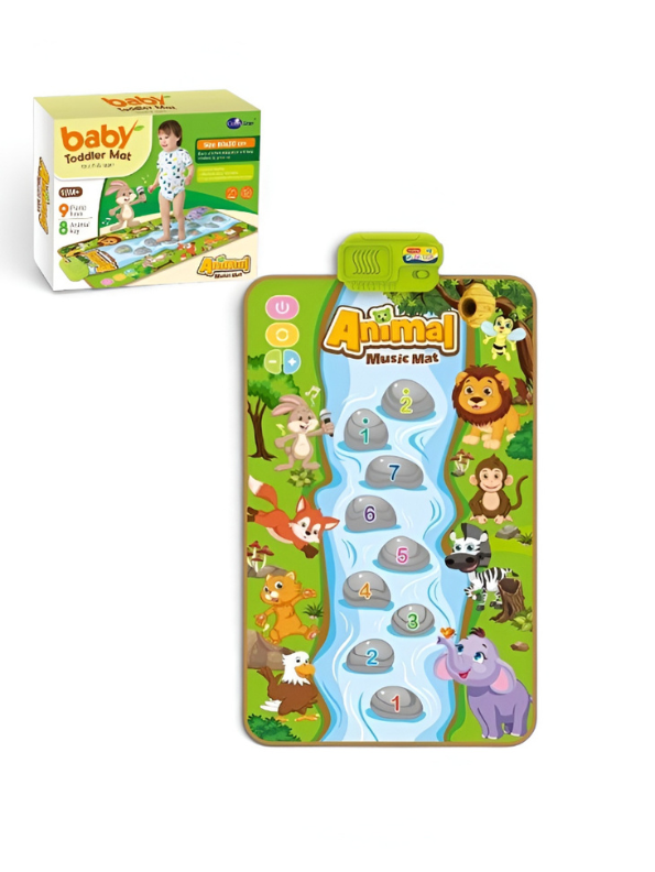 Animal Music Mat – Piano Dance Play Mat with 9 Musical Keys, Animal Sounds & Educational Fun Toy LMI15318.