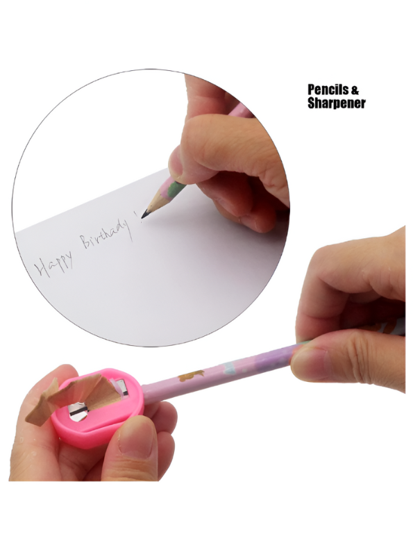 Animal World Stationery Set for Kids | Cute Fox & Raccoon Themed Back to School Kit | Pencil Case & Supplies Gift NOVGBT-8462.