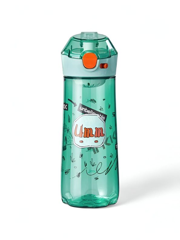 AquaBliss – Stylish Printed Water Bottle - 400 ml Leakproof & BPA-Free for School, Office & Travel NOV3312.