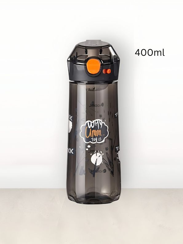 AquaBliss – Stylish Printed Water Bottle - 400 ml Leakproof & BPA-Free for School, Office & Travel NOV3312.