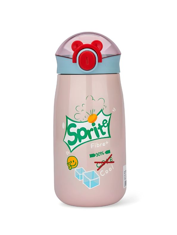 AquaBuddies – 500ml Cold Drink Water Bottle for Kids | Cute Print Straw Sipper | Leak-Proof & BPA-Free NOV3554.