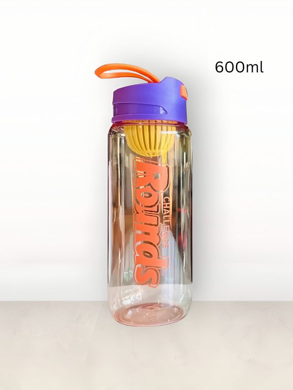 AquaGlide – 600ml Transparent Water Bottle for Outdoor Use – Leakproof, Lightweight & BPA-Free Hydration Companion NOV6115.