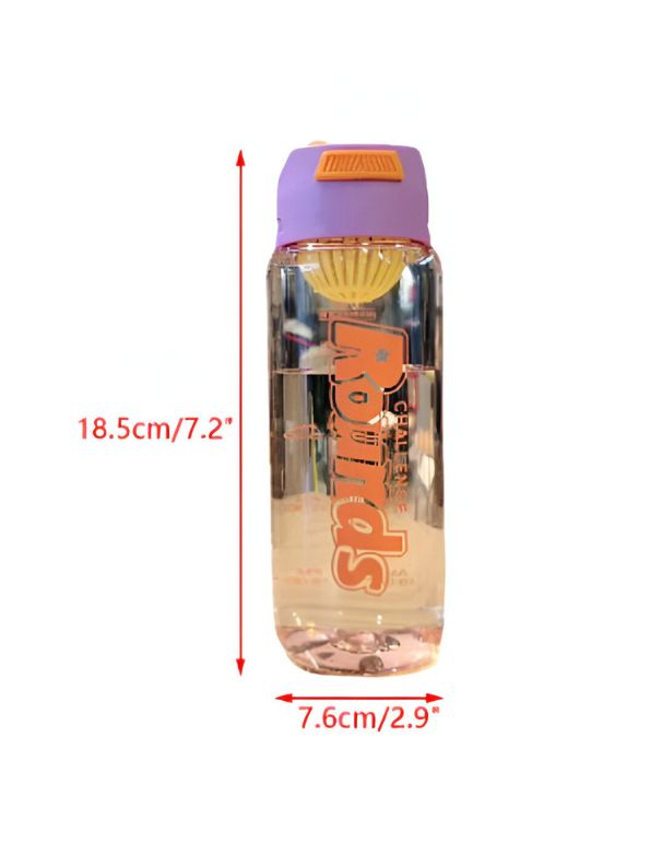 AquaGlide – 600ml Transparent Water Bottle for Outdoor Use – Leakproof, Lightweight & BPA-Free Hydration Companion NOV6115.
