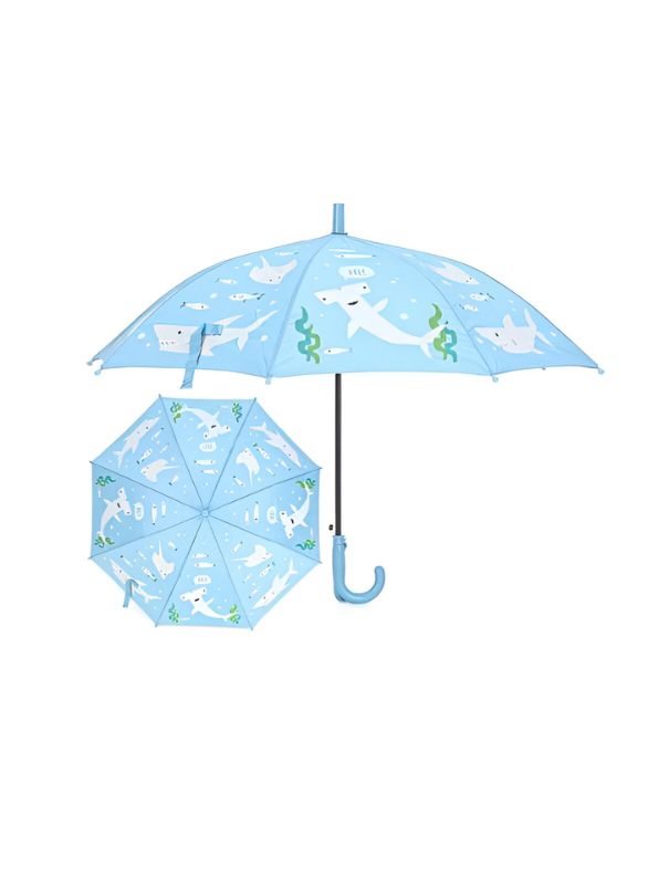 AquaTails – Shark & Water Animals Print Kids Umbrella – 50cm Fun & Waterproof Rain Cover NOV9853.