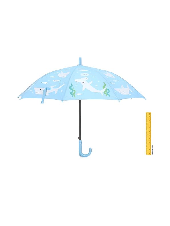 AquaTails – Shark & Water Animals Print Kids Umbrella – 50cm Fun & Waterproof Rain Cover NOV9853.