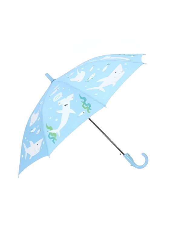 AquaTails – Shark & Water Animals Print Kids Umbrella – 50cm Fun & Waterproof Rain Cover NOV9853.