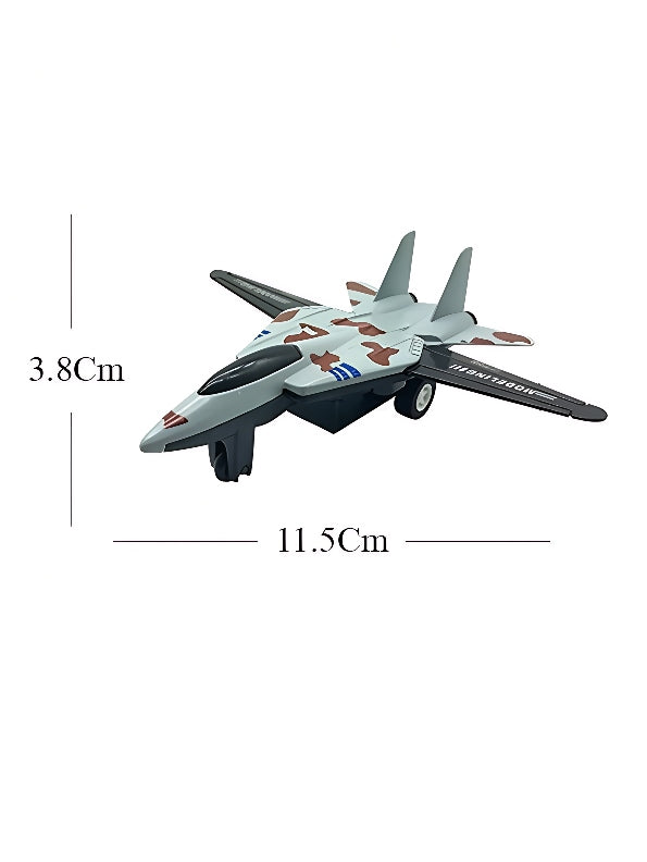 Army Plane F 15 Military Fighter Jet Pull Back - Grey (L-J-96) - Toyloft