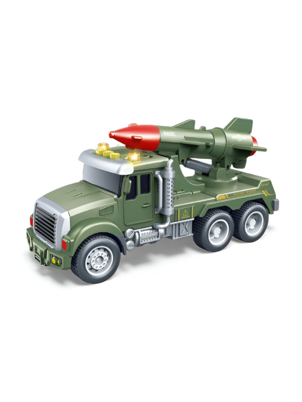 Army Truck & Missile Launcher Toy Set – 2-Pack Military Vehicles with Sound and Light Features LMI15422.