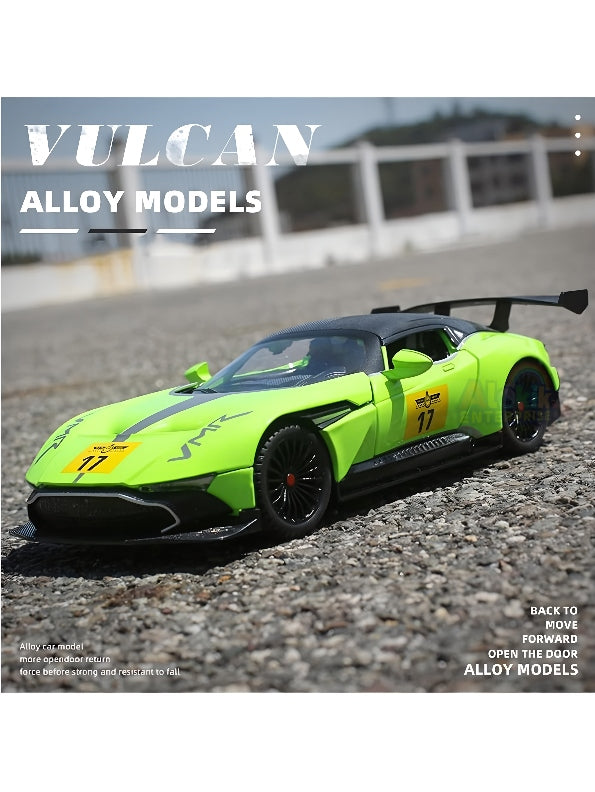 Aston Martin Vulcan Model Metal Diecast Car - Green Scale 1:22 (T-M-16) - Toyloft