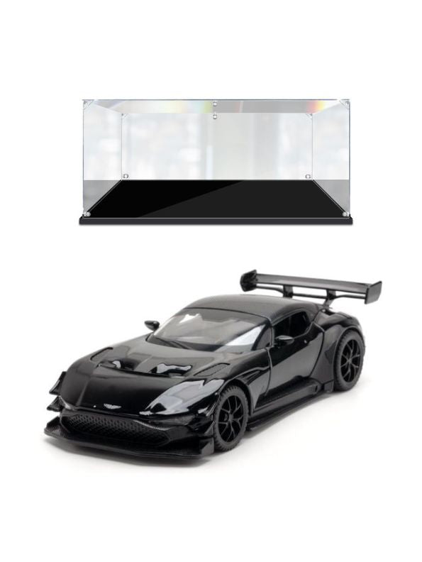 Black - Aston Martin Vulcan Diecast Pullback Car – Alloy Metal Racing Model Toy with Openable Doors, Collectible Gift for Kids Scale 1:32 (Copy)
