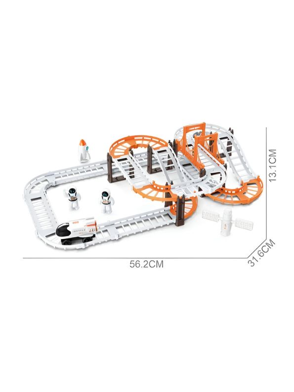 AstroGlide – 46-Piece Anti-Gravity Space Track Set for Kids | Rechargeable Astronaut Car Toy with Flexible Urban Rail & Automatic Racing Adventure LMI13473.