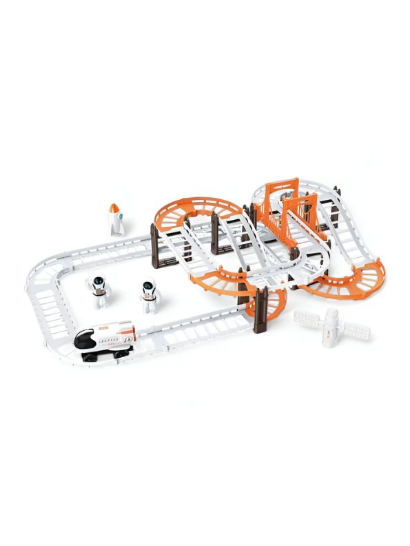 AstroGlide – 46-Piece Anti-Gravity Space Track Set for Kids | Rechargeable Astronaut Car Toy with Flexible Urban Rail & Automatic Racing Adventure LMI13473.
