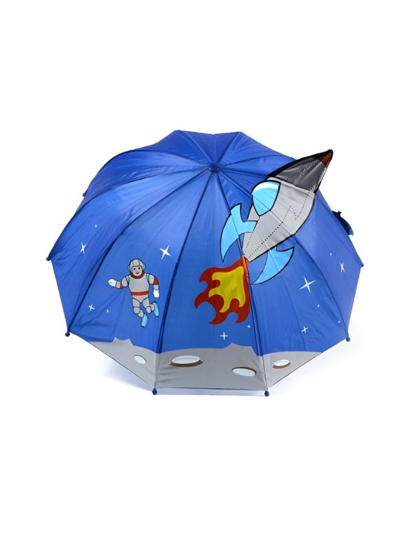 Astro Rocket Umbrella for Kids – Space Explorer Theme, 47cm Fun Rain Gear NOV9696.