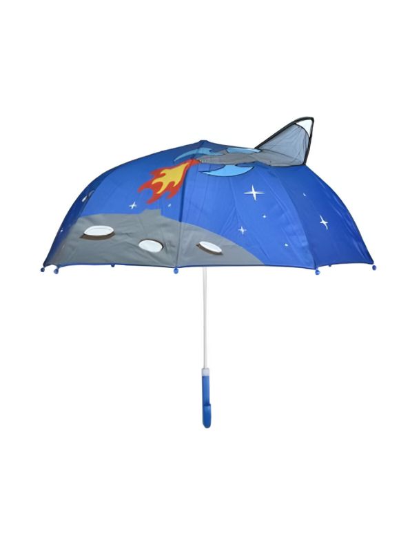 Astro Rocket Umbrella for Kids – Space Explorer Theme, 47cm Fun Rain Gear NOV9696.