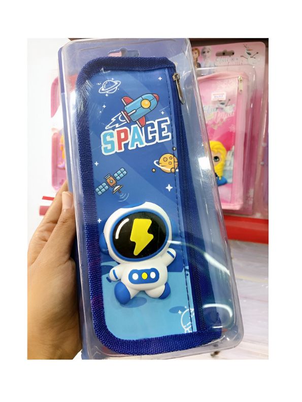 Astropouch – Astro Space Rocket Two Chain Pouch for School & College Kids | Cute Cartoon Design, Durable Stationery Organizer NOV6646.
