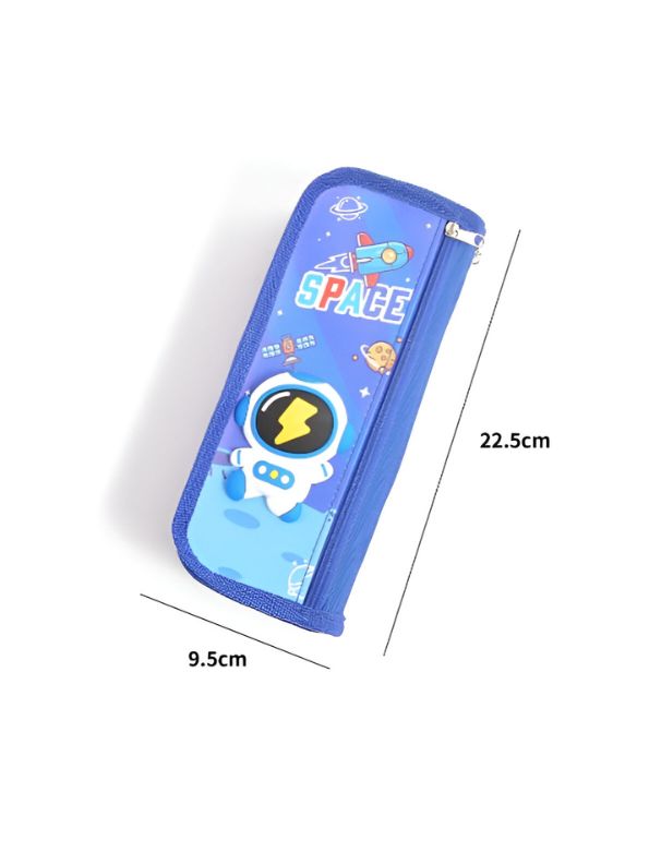 Astropouch – Astro Space Rocket Two Chain Pouch for School & College Kids | Cute Cartoon Design, Durable Stationery Organizer NOV6646.