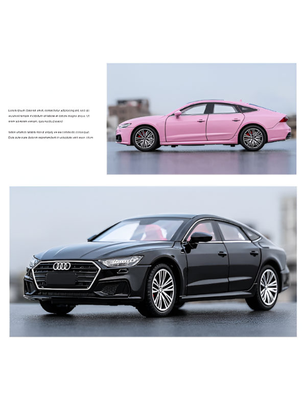 Audi A7 Alloy Diecast Car Model | Black 1:24 Scale Premium Metal Collectible Toy Car with Opening Doors TV6181