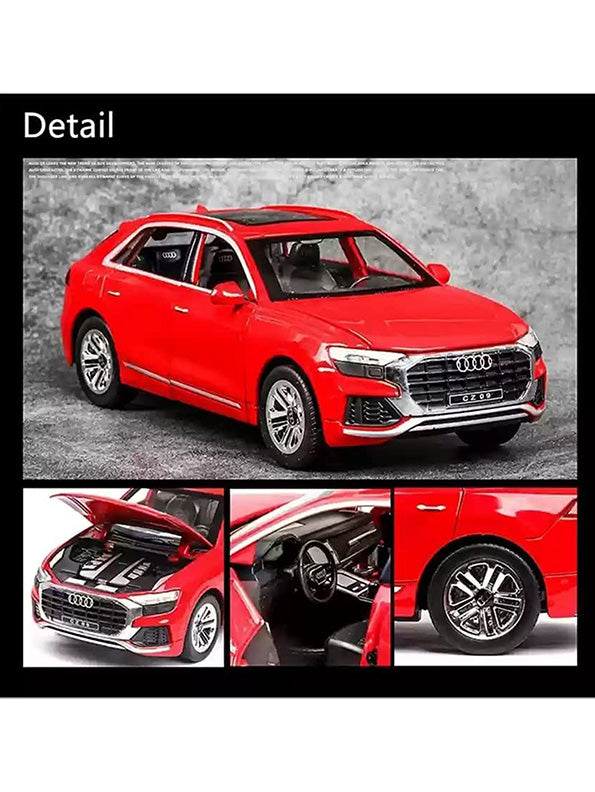 Audi Q8 Road Race Metal Model Diecast Car - Red (L12-65) - Toyloft
