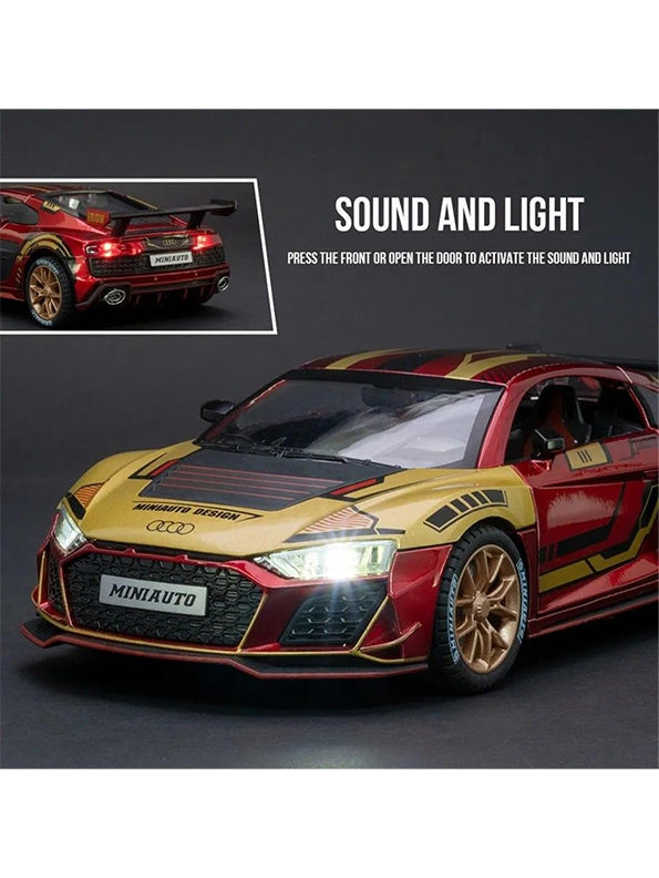 Audi R8 Metal Diecast Car 1:24 Scale - Red Luxury Model | NX-N-24 - Toyloft