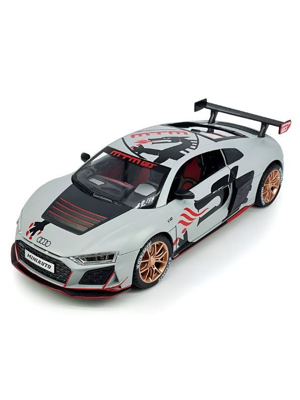 Audi R8 Metal Diecast Car 1:24 Scale - White Luxury Model | NX-N-24 - Toyloft