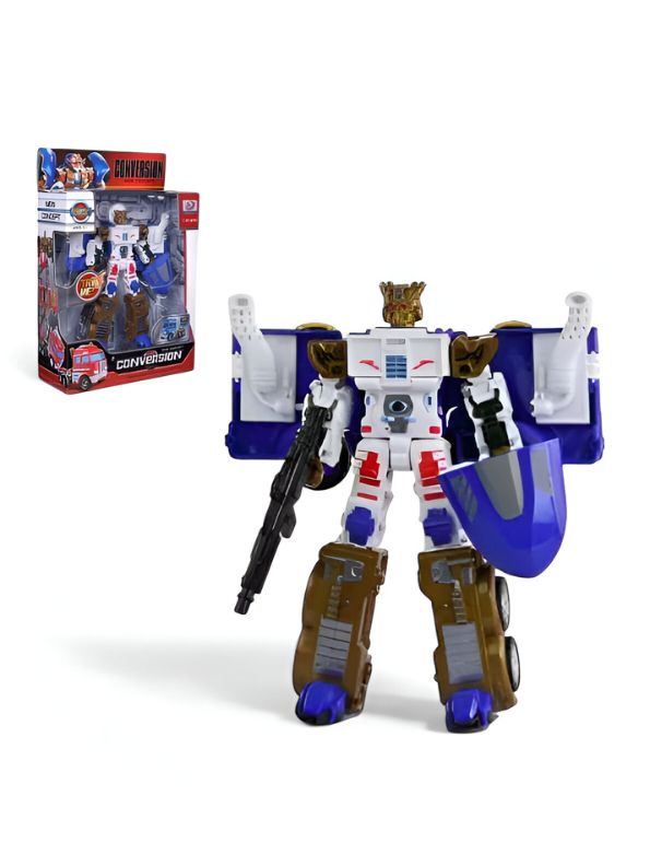 Blue - AutoShift X – Transforming Robot to Car Toy | 2-in-1 Automatic Conversion Vehicle for Kids LMI15059.