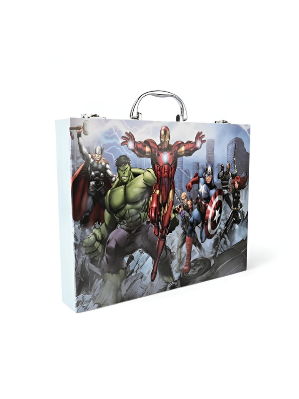 Avengers 50-Piece Art & Coloring Kit | Marvel Superhero Briefcase with Art Supplies | Back to School Gift for Boys NOVHBC-188308.