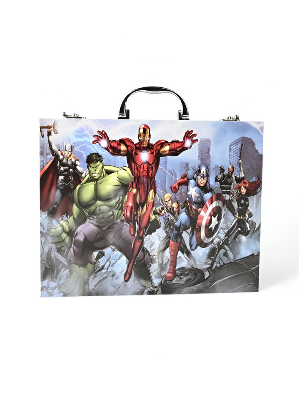 Avengers 50-Piece Art & Coloring Kit | Marvel Superhero Briefcase with Art Supplies | Back to School Gift for Boys NOVHBC-188308.