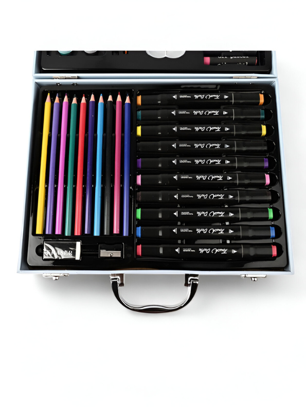 Avengers 50-Piece Art & Coloring Kit | Marvel Superhero Briefcase with Art Supplies | Back to School Gift for Boys NOVHBC-188308.