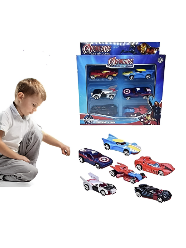Avengers Die-Cast Toy Cars – 6 Superhero Racing Vehicles, Civil War Edition Collectible Metal Set LMI8644.