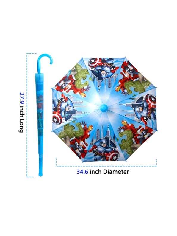 Avengers Kids Umbrella – 50cm | Iron Man, Captain America & Hulk Themed Umbrella for Boys NOV9693.