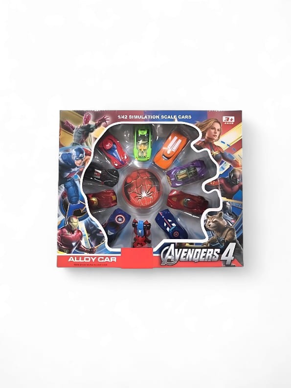 Avengers Super Hero Metal Die Cast Cars Set - Multicolor (MS-M-7) - Toyloft