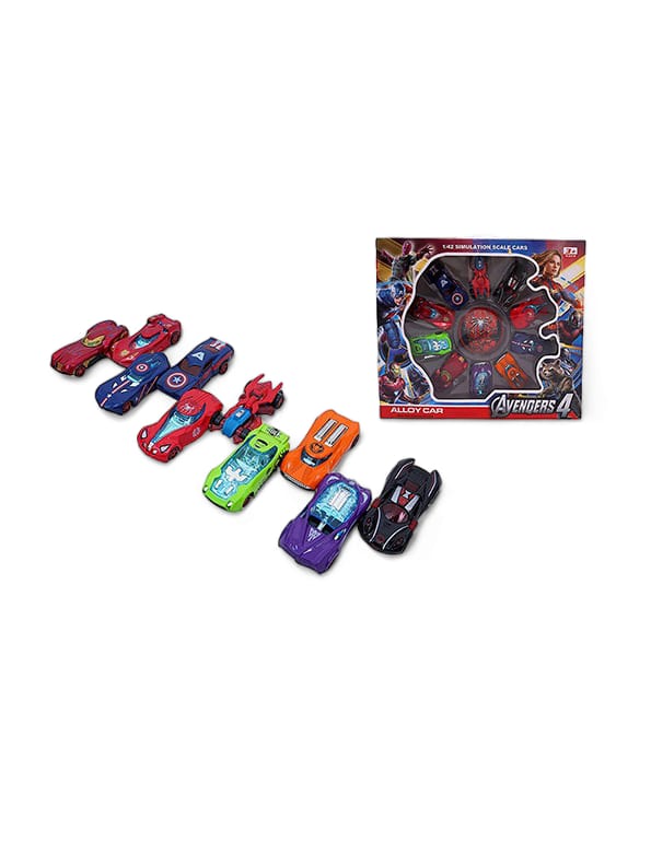 Avengers Super Hero Metal Die Cast Cars Set - Multicolor (MS-M-7) - Toyloft