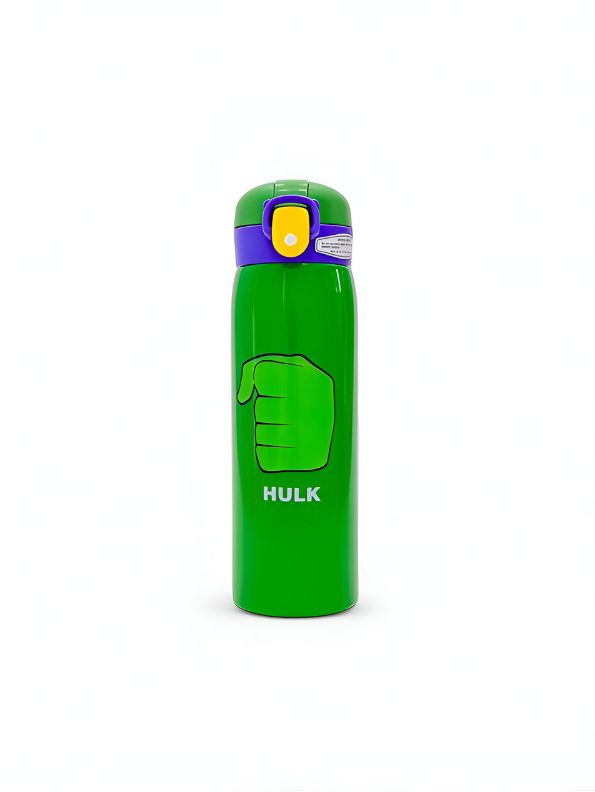 Avengers Theme Sipper Bottle – Stainless Steel & Leakproof 500ml Push Button with Lock NOV8408.