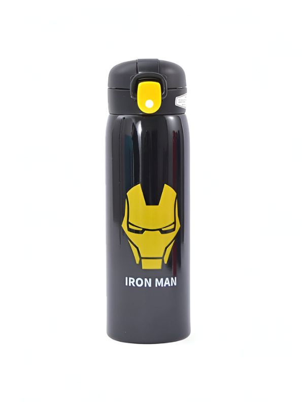 Avengers Theme Sipper Bottle – Stainless Steel & Leakproof 500ml Push Button with Lock NOV8408.
