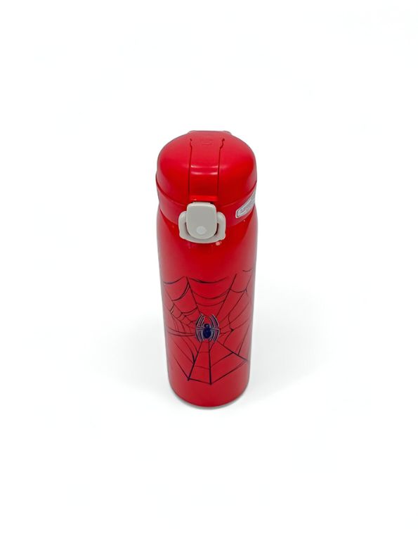 SpiderSip - Avengers Theme Sipper Bottle – Stainless Steel & Leakproof 500ml Push Button with Lock NOV8408.