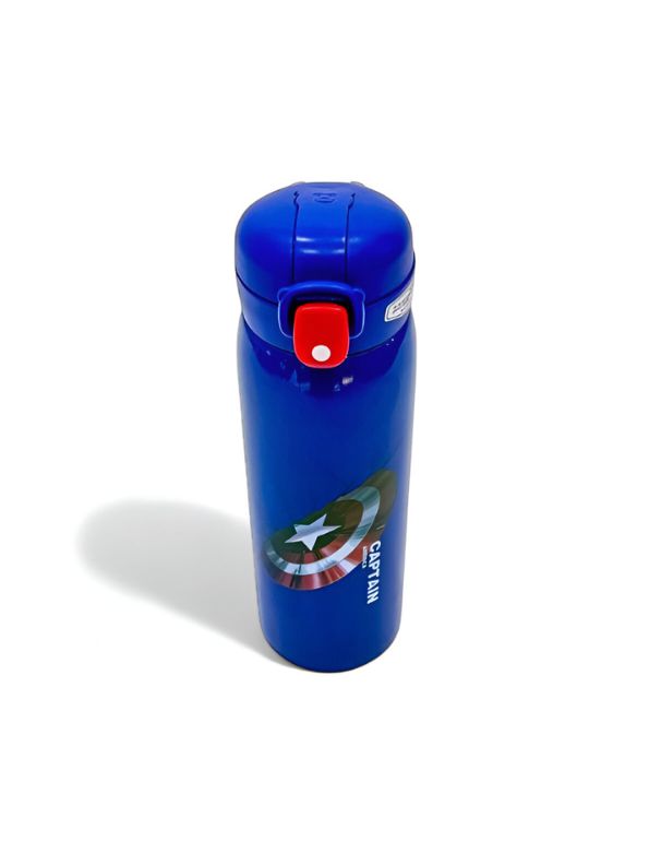 Avengers Theme Sipper Bottle – Stainless Steel & Leakproof 500ml Push Button with Lock NOV8408.