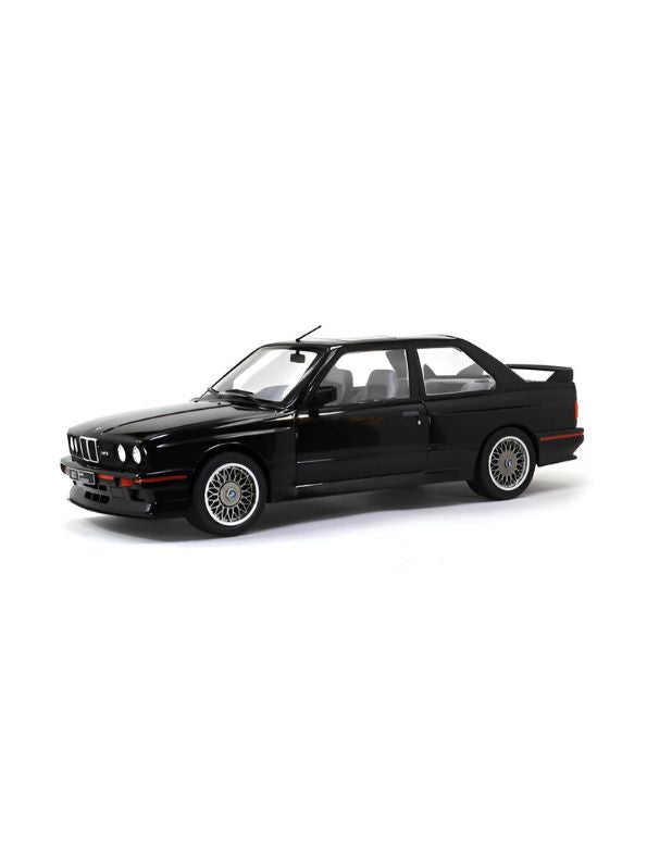 Black - BMW E30 M3 Diecast Model Car - Red Collectible Toy Car Detailed Interior & Exterior with Acrylic Display Case.
