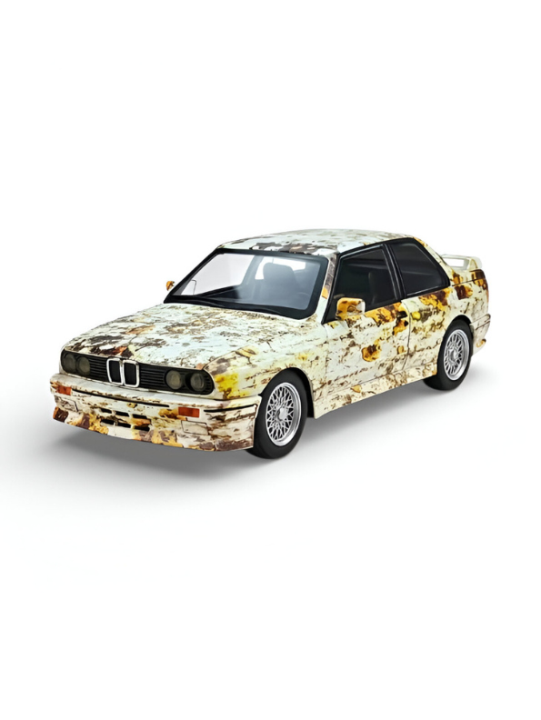 BMW M3 Vintage Rust Look Alloy Diecast Car Scale 1:24 TV6286.