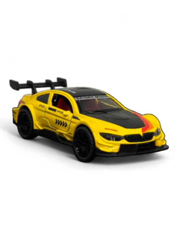 Yellow - BMW M4 Diecast Model Car 1:36 Scale | Alloy Toy Vehicle with Pullback Action | Collector's Gift for Kids & Adults LMI15331.