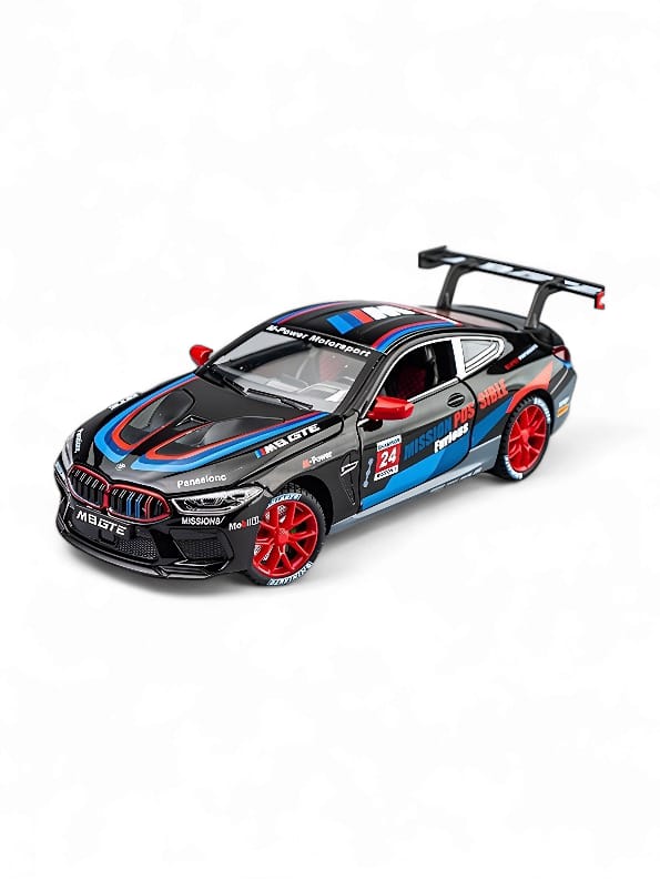 BMW M8 GTE Metal Model Diecast Car Scale 1:24 - Black (S) - Toyloft