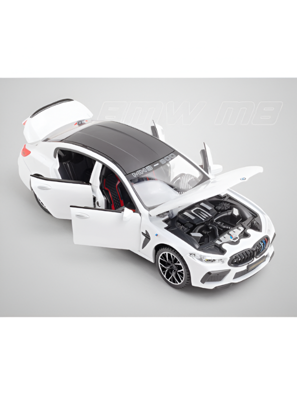 BMW M8 MH8 800 Model Diecast Car 1:24 Scale - White TV468