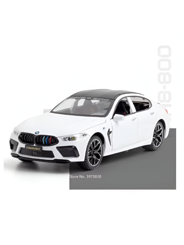 BMW M8 MH8 800 Model Diecast Car 1:24 Scale - White TV468