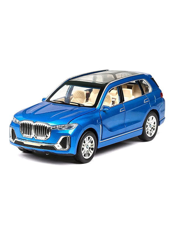 BMW X7 Model Metal Diecast Car Openable Doors Sound And Light - Blue (M-38) - Toyloft