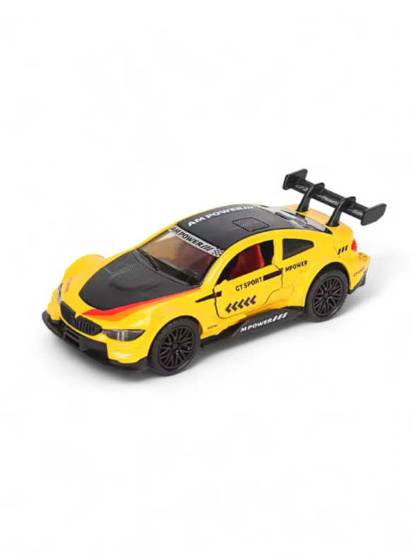 Yellow - BMW M4 Diecast Model Car 1:36 Scale | Alloy Toy Vehicle with Pullback Action | Collector's Gift for Kids & Adults LMI13739