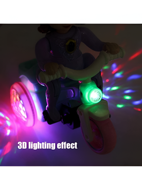 Beautiful Princess Musical Tricycle Toy for Girls | Bump & Go Action Electric Princess Doll Bike with 3D Colorful Lights & Music | Battery Operated Kids Toy LMI7696.