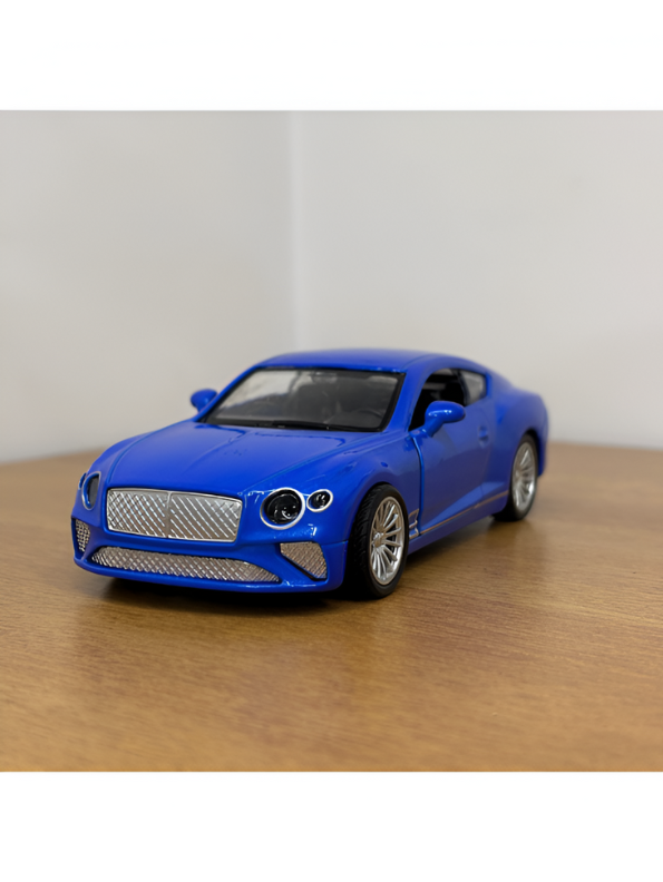 Bentley Continental GT Diecast Model Car 1:36 Scale Luxury Collector's Blue Toy.