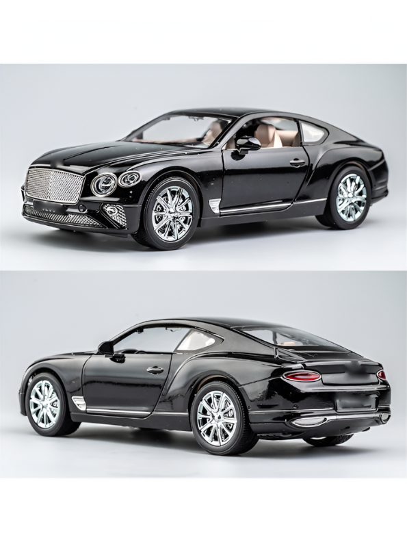 Bentley Continental GT Diecast Model Car 1:36 Scale Luxury Collector's Black Toy.