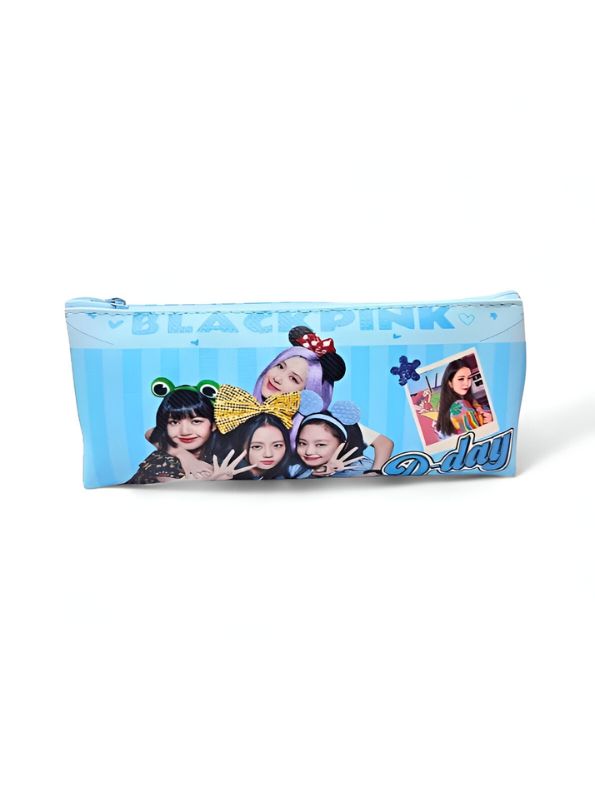 Blue - Blackpink Pouch – Blackpink Soft Pouch with Single Chain | Stylish & Lightweight Travel Pouch for Girls NOV6160.