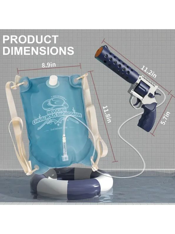 BlasterX 1000 Automatic Electric Water Gun Pichkari – 1000CC Backpack Squirt Gun with 32ft Range