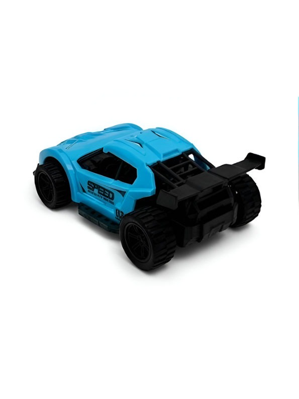 Blue Sport Racing Toy Car with Rear Spoiler - High-Speed Design Diecast Style Model LMI16820